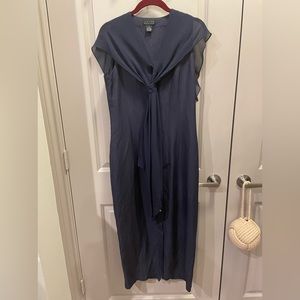 Limited Navy Blue linen and silk.